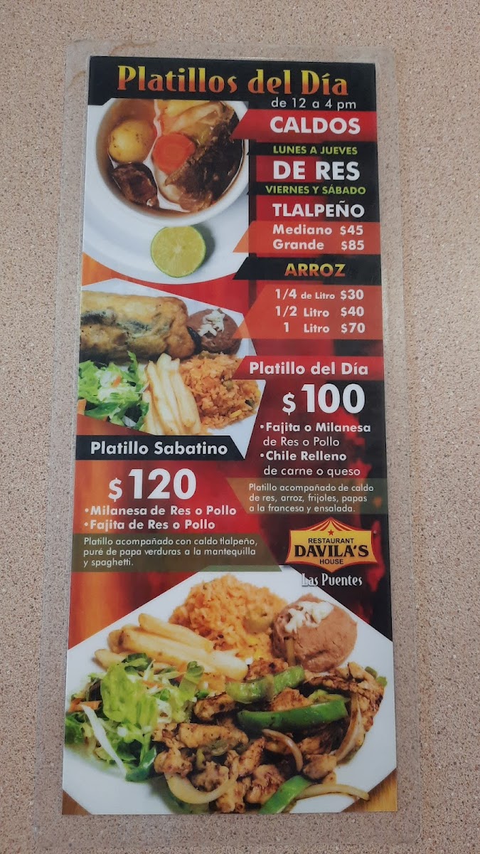 Davila's House Menu - Image 2